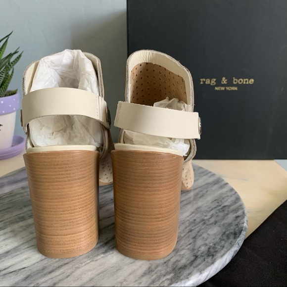 rag & bone | NIB Leigh Sandal in Stucco Perforated Suede  Size 6 - Picture 4 of 12